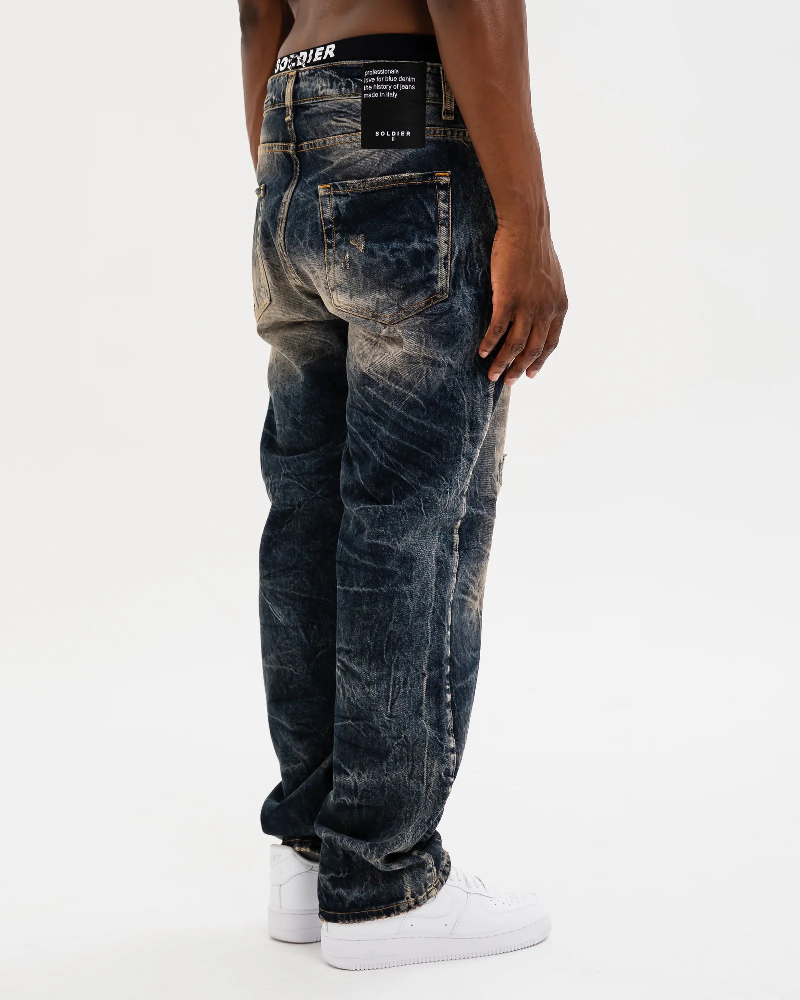 SOLDIER Jeans Baggy Made in Italy Blu Sabbiato