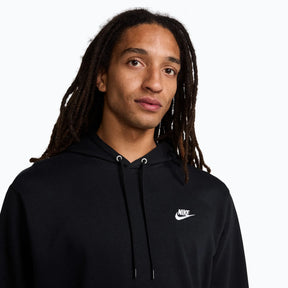 NIKE Felpa Con Cappuccio In Cotone Nero/Bianco