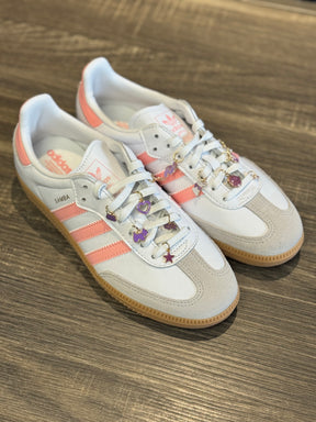 Adidas Samba Bianche e Rosa Custom Charm