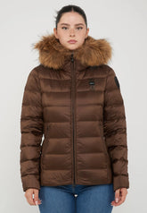 BLAUER Giubbotto Arcadia Invernale Con Pelliccia Donna Marrone