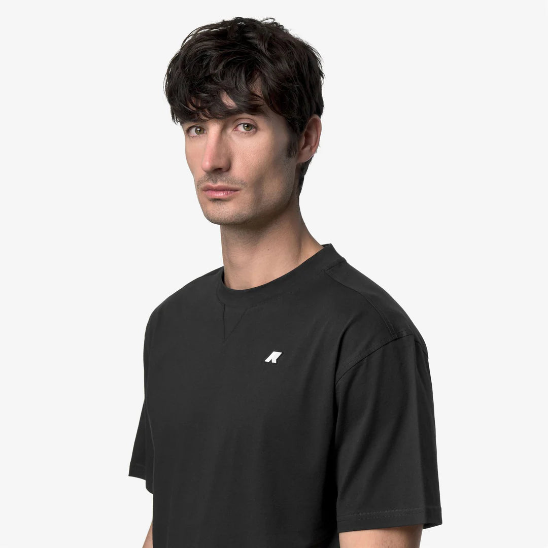 K-WAY T-Shirt Solo Jersey Triangle Nera