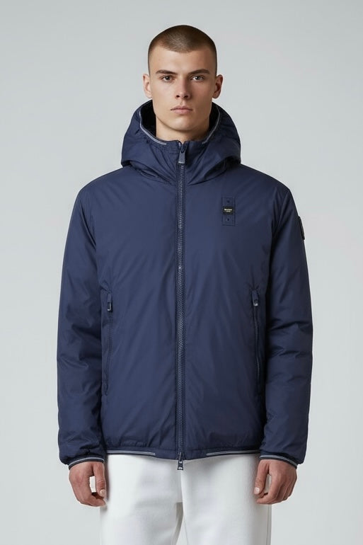 BLAUER Giubbotto Reversibile Liscio Uomo Invernale Blu/Blu