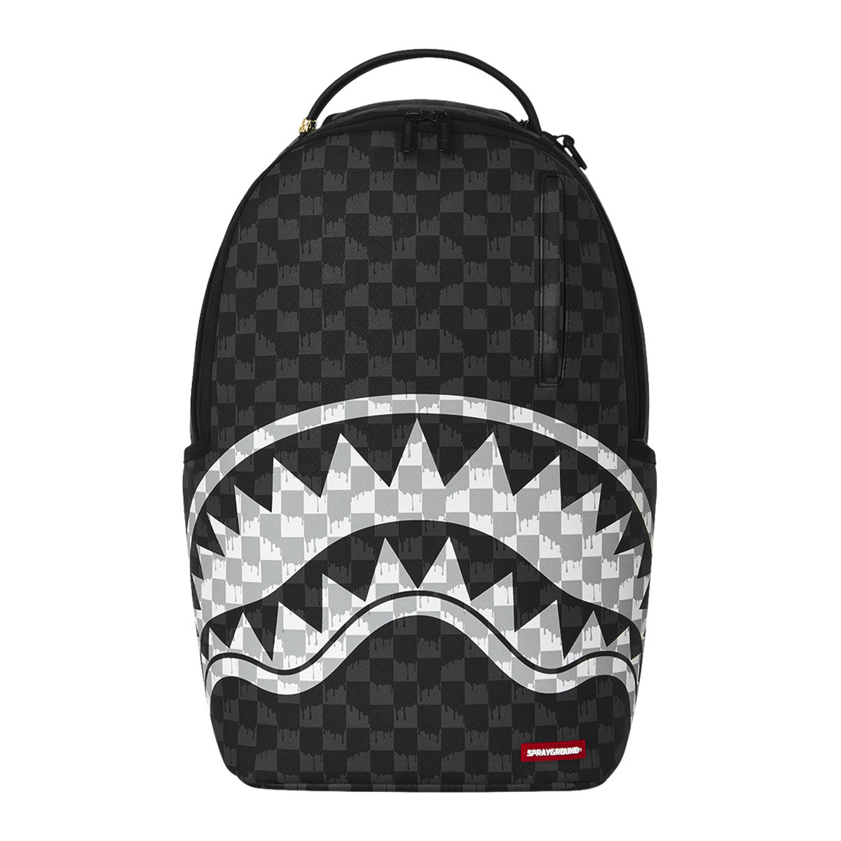SPRAYGROUND Zaino Black And White Drip Check Shark nero e grigio