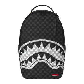 SPRAYGROUND Zaino Black And White Drip Check Shark nero e grigio