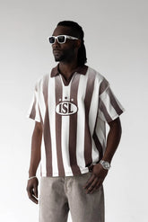 BLACK ISLAND Polo In Cotone Bianca/Marrone