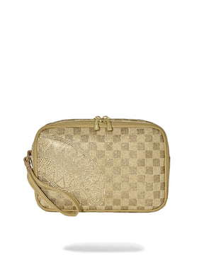 SPRAYGROUND Pochette TONE GOLD TRINITY TOILETRY BRICK Oro