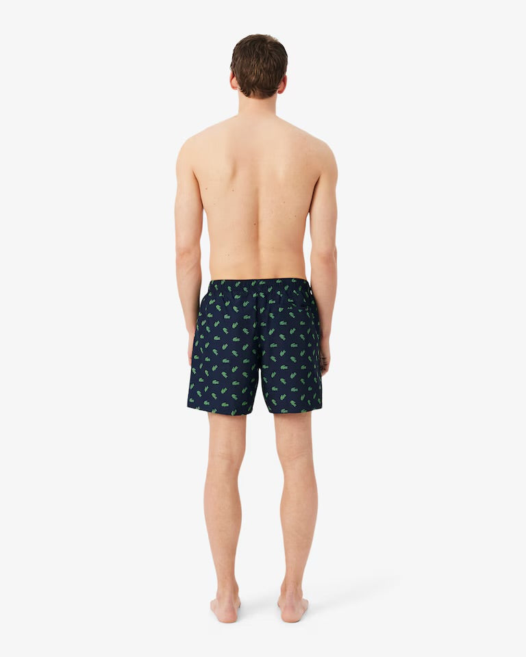 LACOSTE Costume Blu Con Loghi Verdi