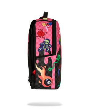 SPRAYGROUND Zaino In Pelle WTF SKULL DRIP DLXSV BACKPACK
