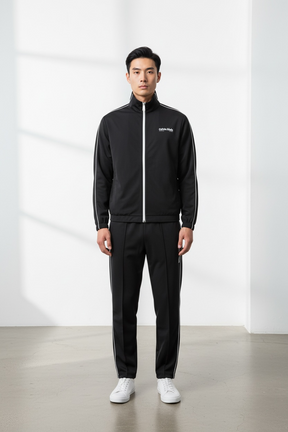 CALVIN KLEIN tuta in Microfibra nera