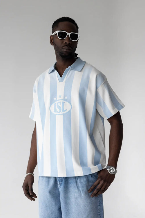 BLACK ISLAND Polo In Cotone Bianca/Azzurra