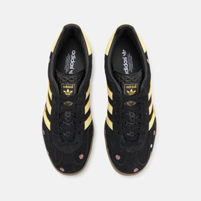 Adidas Gazzelle Indoor Con Fiori Ricamati Nera/Gialla
