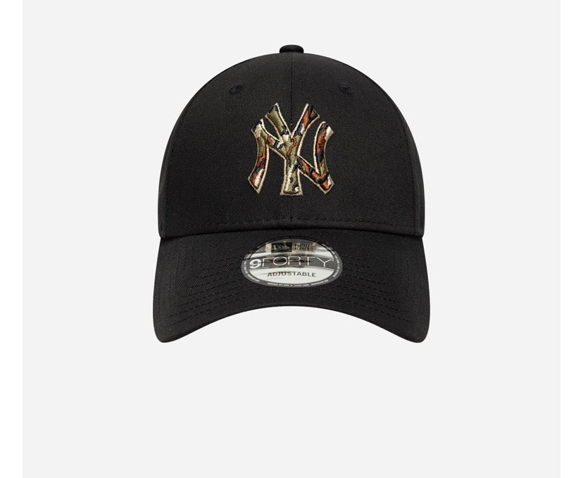 NEW ERA Cappello Nero/verde visiera curva