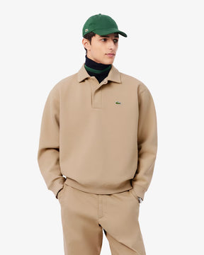 LACOSTE Polo A maniche Lunghe Collar Pique Beige