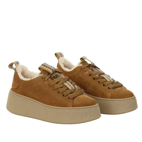 BRIAN MILLS Sneakers Con Pelliccia Interna Cammello