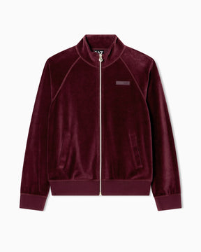 EMPORIO ARMANI DONNA TUTA ATHLETIC VELOUR IN CINIGLIA STRETCH BORDEAUX