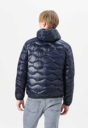 BLAUER Giubbotto Uomo Piumino Invernale Ondulato Blu