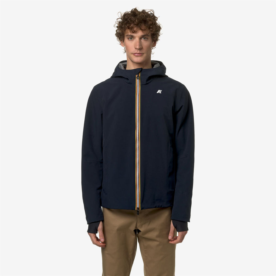 K-WAY Antivento Primaverile Leggero Jacko Bonded Jersey Blu