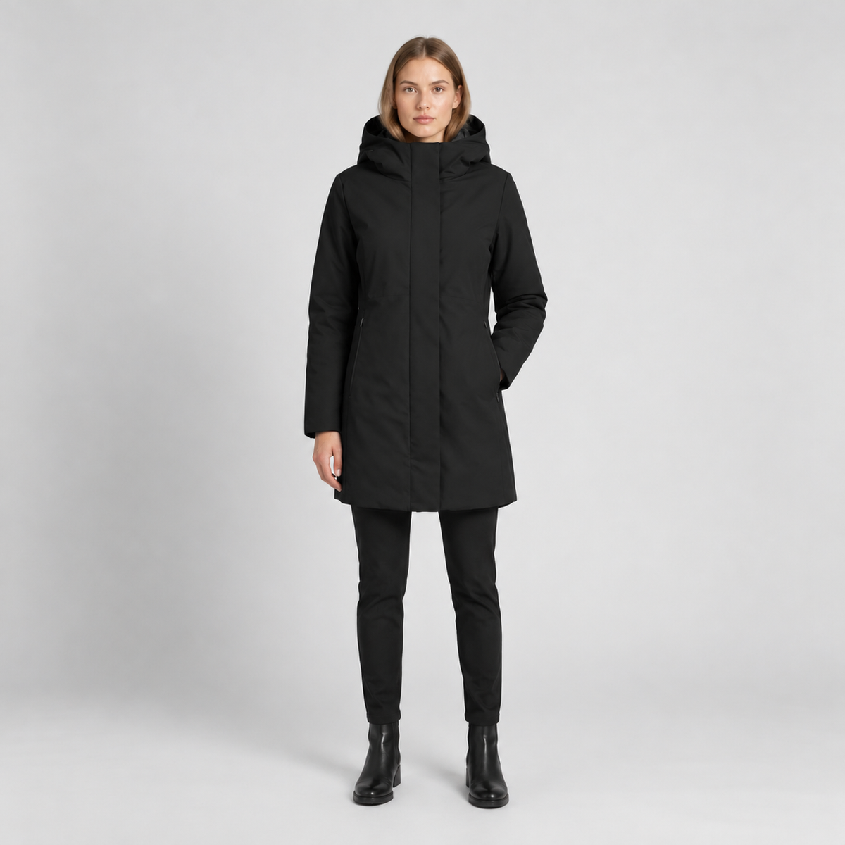 MORE Giubbotto Lungo Blossom Donna Nero