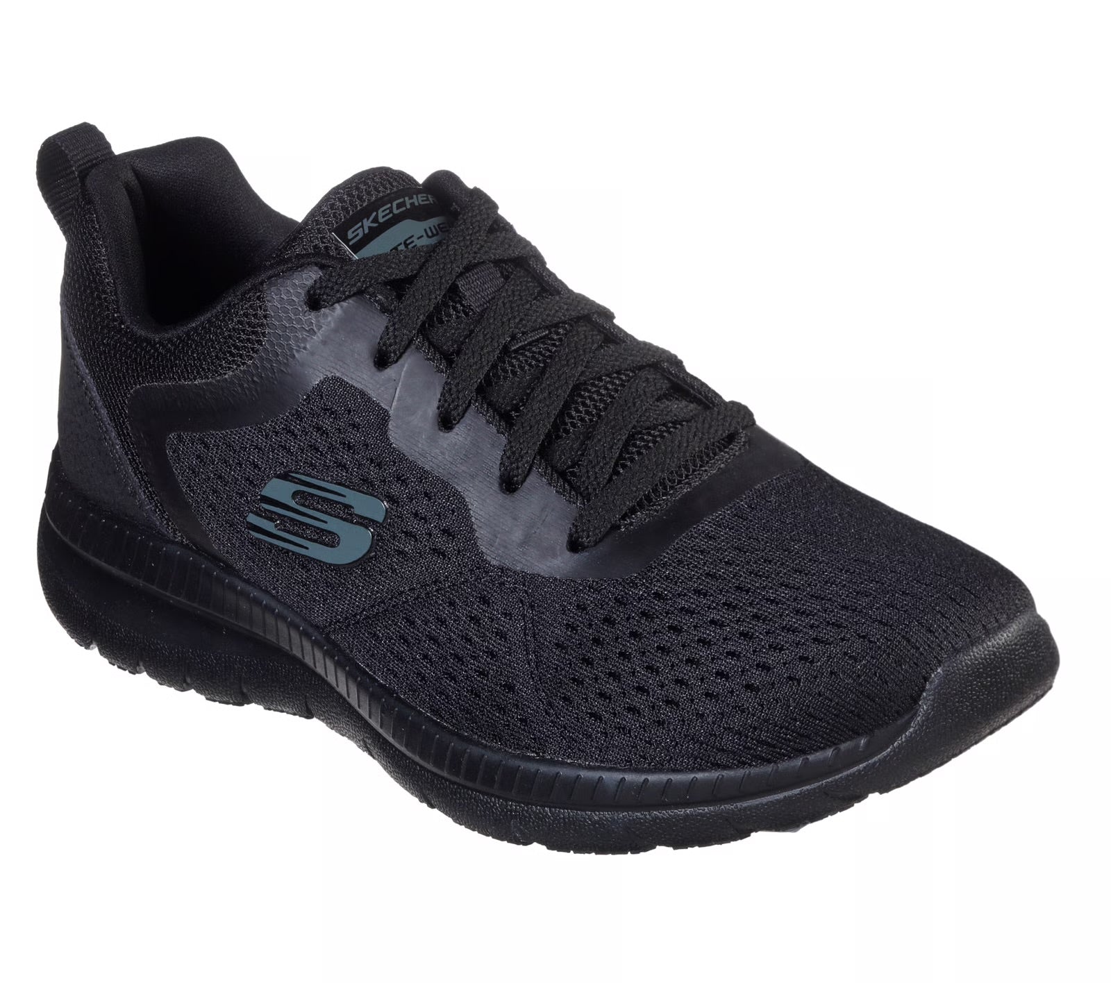 12607 BBK Skechers Bountiful Quick Sneaker Donna Nero