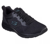 12607 BBK Skechers Bountiful Quick Sneaker Donna Nero
