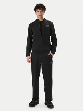 EMPORIO ARMANI Tuta In Tessuto Tecnico Piquet Nera
