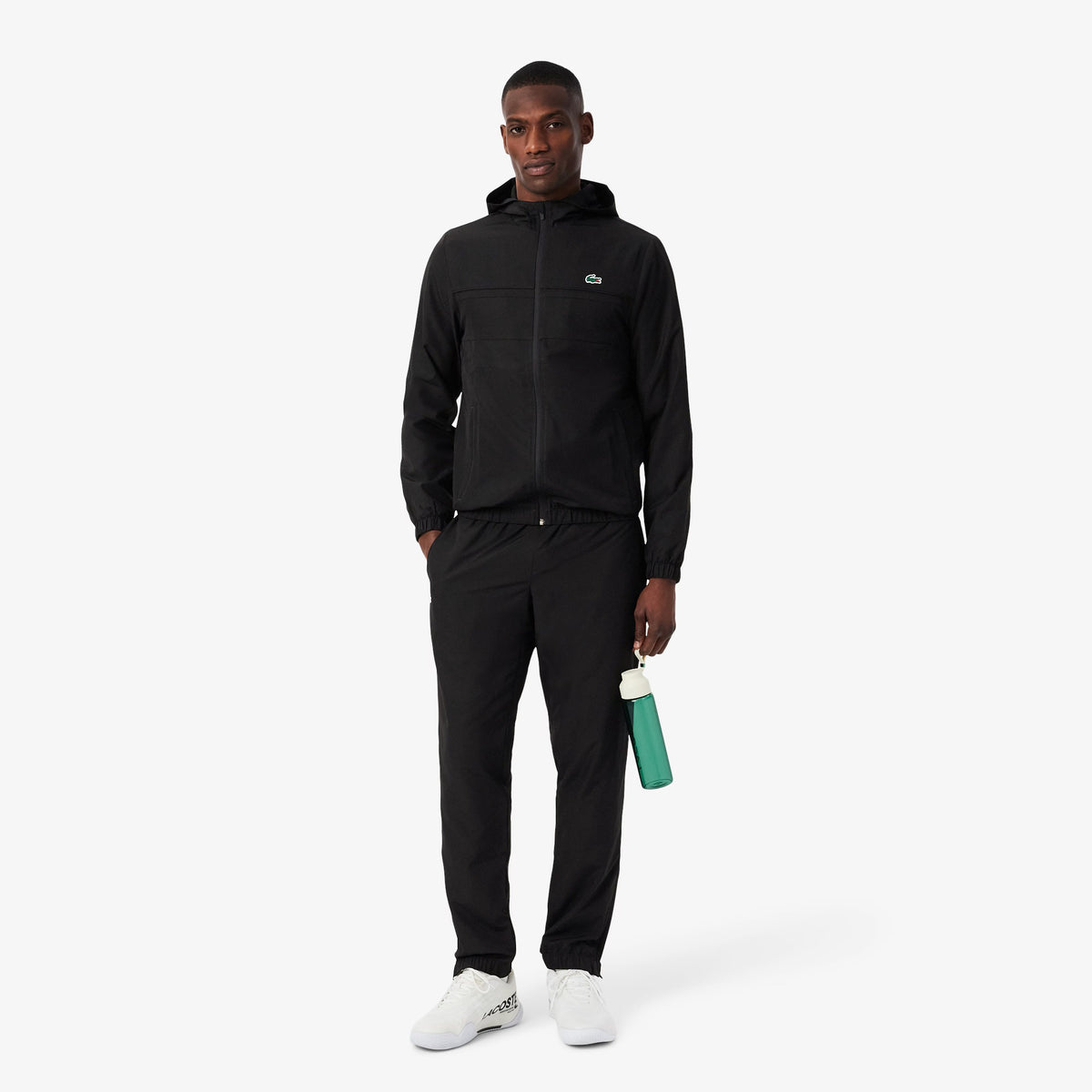LACOSTE Tuta In Microfibra Basic Nera
