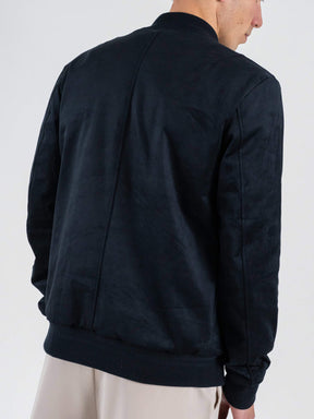 GIANNI LUPO Jacket In Renna Collo Alla Coreana Blu