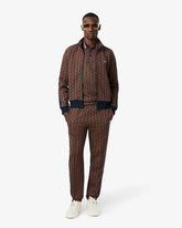 LACOSTE Tuta Monogram Con Zip Marrone/Blu
