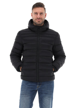 CANADIENS Giubbotto Invernale Piumino Con Cappuccio Nero