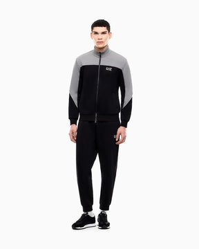 EMPORIO ARMANI Tuta Completa Con Zip Senza Cappuccio Nero/Grigio