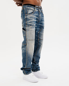 SOLDIER Jeans Baggy Carpenter Made in Italy Blu Chiaro