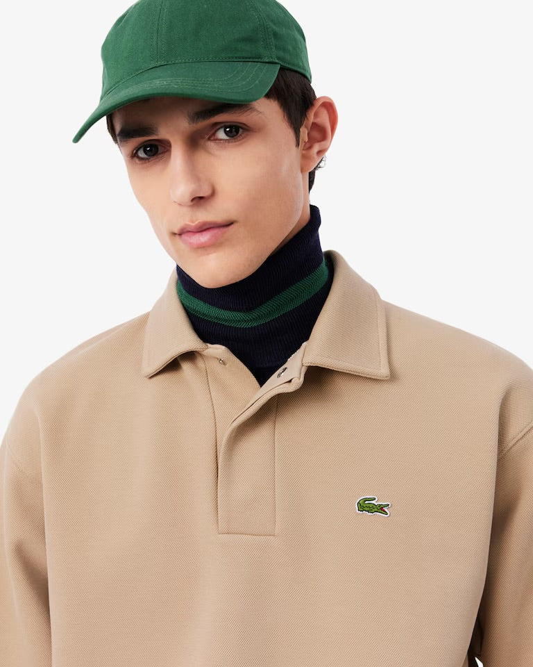 LACOSTE Polo A maniche Lunghe Collar Pique Beige
