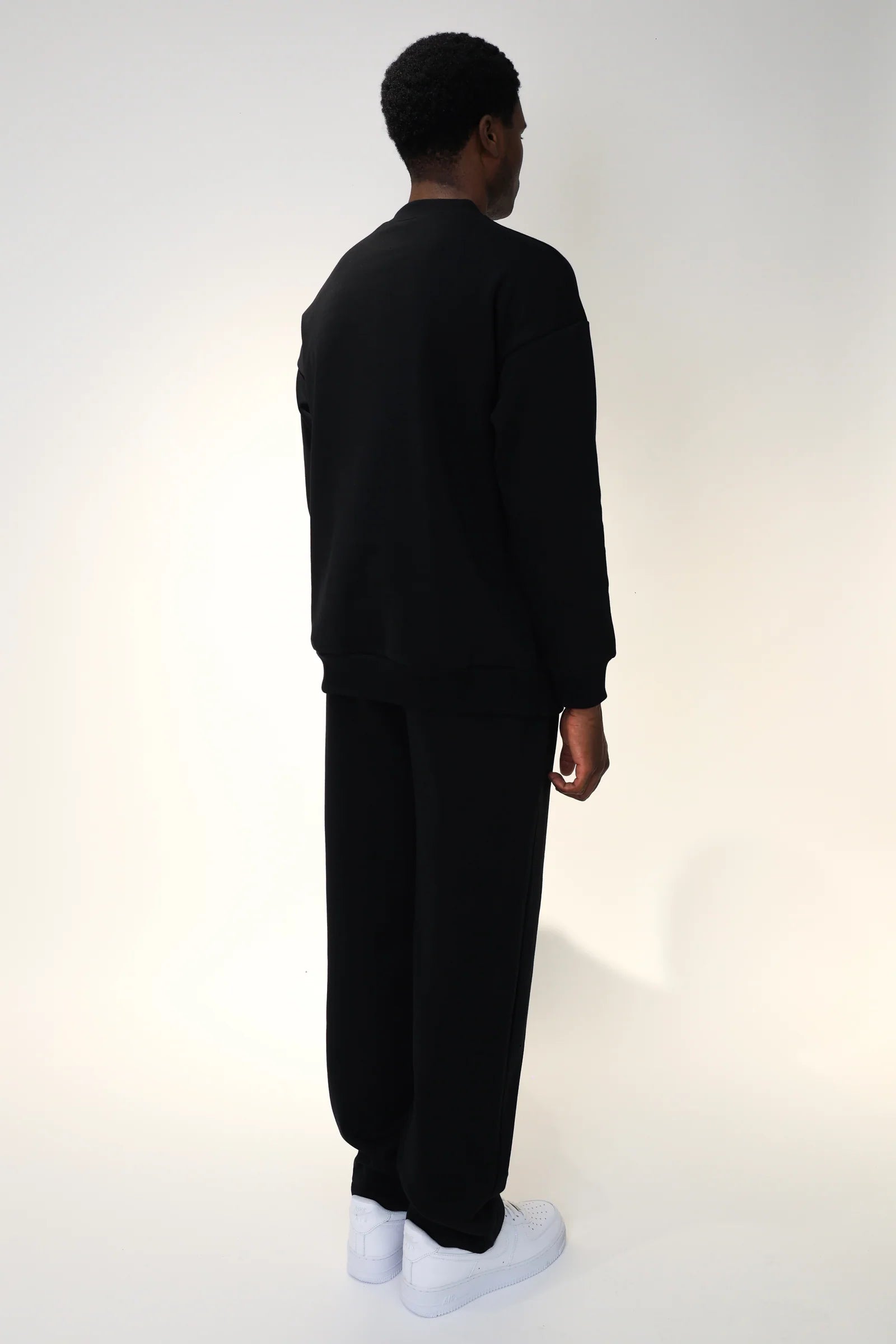 SOLDIER Tuta Felpata Girocollo Pantalone Baggy Nera