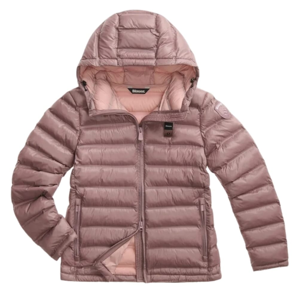 BLAUER Giubbotto Corto Ovattato Con Cappuccio Donna Rosa