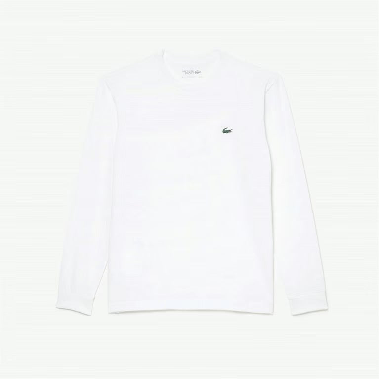 LACOSTE T-Shirt Manica Lunga Bambino Bianco
