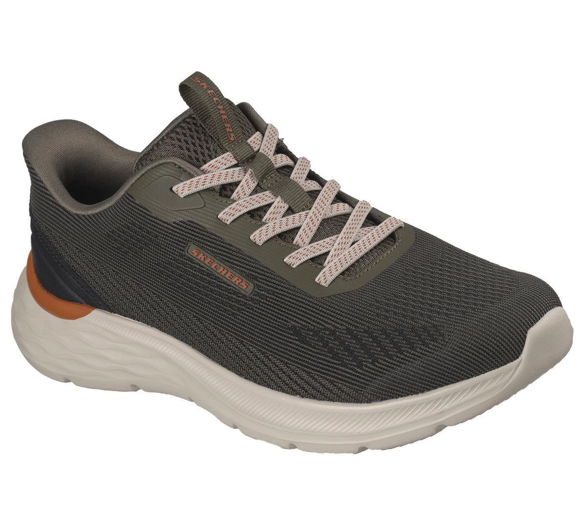 211369 OLV Skechers Slip Ins Relaxed Fit Sneaker Olive