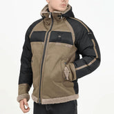 BLAUER Giubbotto Uomo Ovattato Invernale Montone Beige/Nero