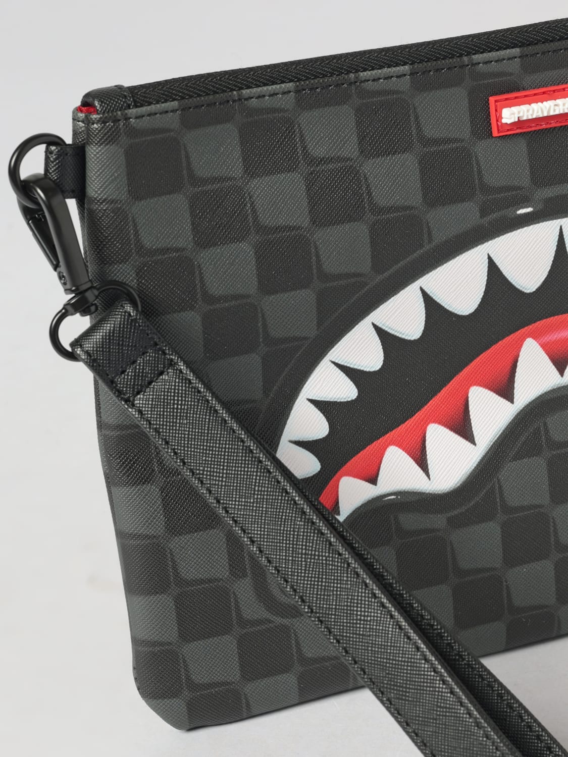 SPRAYGROUND Pochette/Tracolla In Pelle Fantasia A Scacchi Nero