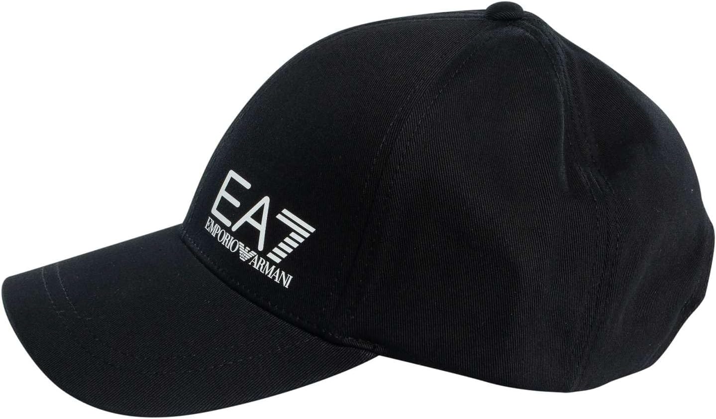 EA7 Cappello Nero Visiera Curva