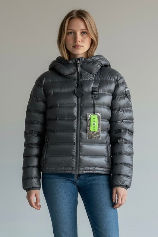 BLAUER Giubbotto Donna Ovattato Invernale Termosaldato Leggero Grigio