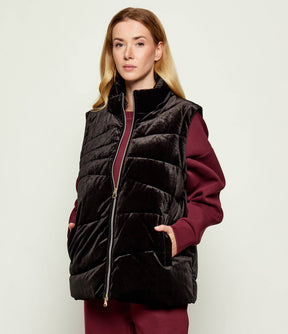 EMPORIO ARMANI DONNA GIUBBOTTO/SMANICATO EFFETTO CINIGLIA NERO