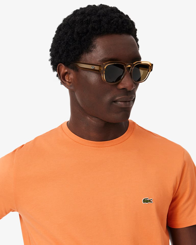 LACOSTE T-Shirt Basic In Cotone Pima Arancione