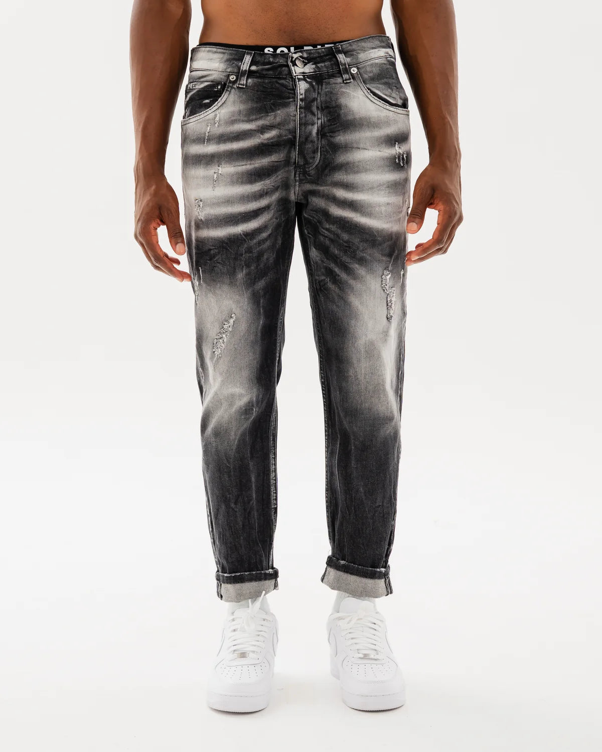 SOLDIER Jeans New Woll Regular Fit Made in Italy Denim Nero