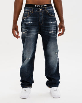SOLDIER Jeans Baggy Made in Italy Denim Blu