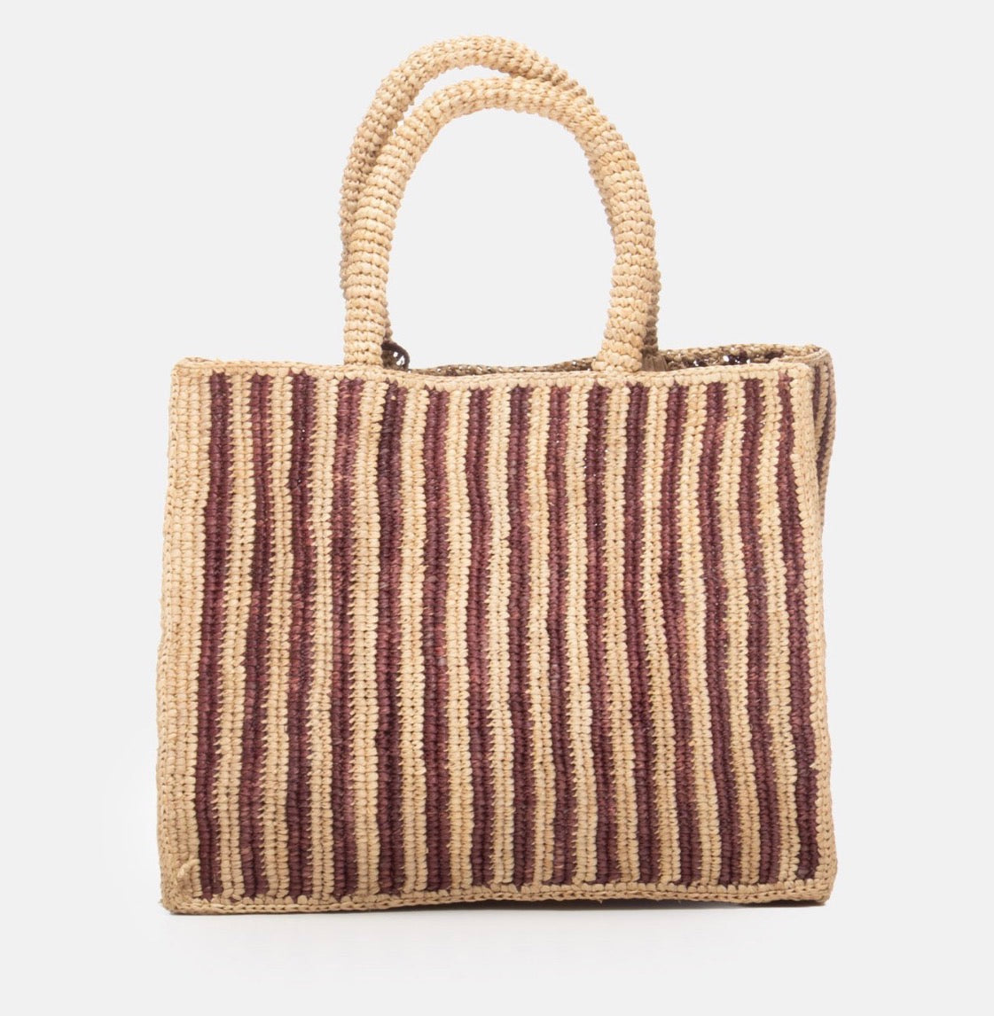 SAINT BARTH BORSA COLETTE IN RAFFIA A RIGHE