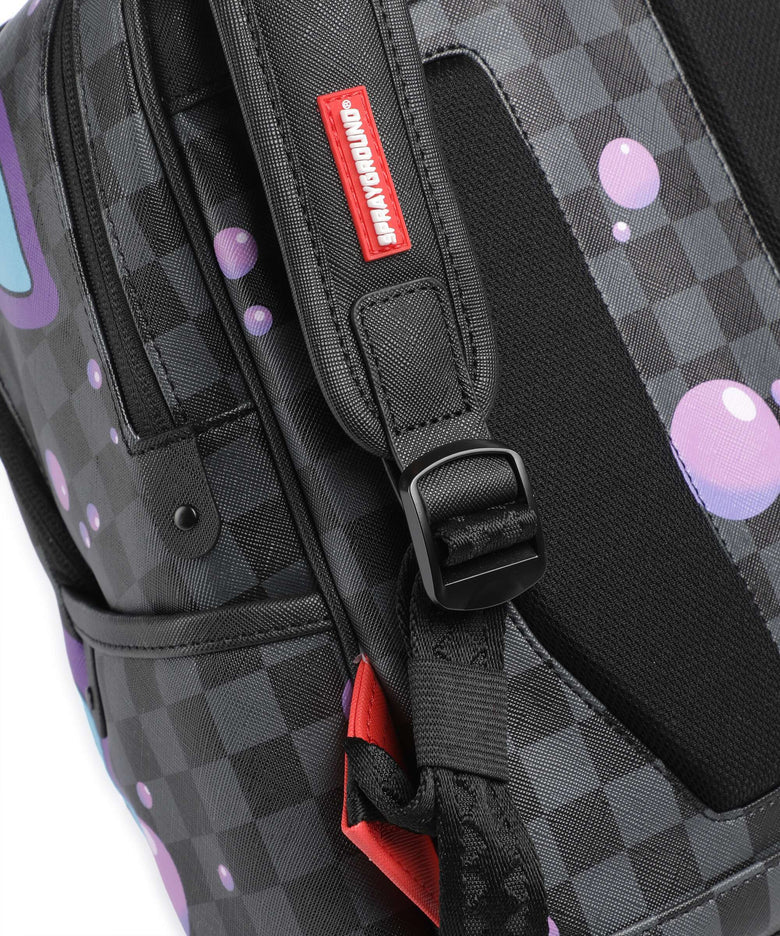 SPRAYGROUND Zaienetto In Pelle Purple Slime Takeover  Nero