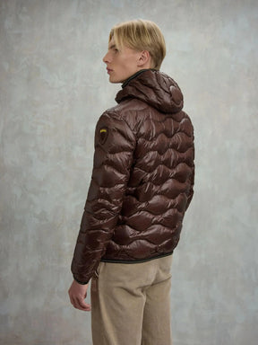 BLAUER Giubbotto Uomo Piumino Invernale Ondulato Marrone