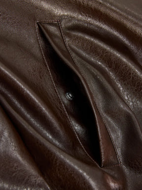 JJXX JXZARIA GIUBBOTTO IN PELLE MARRONE