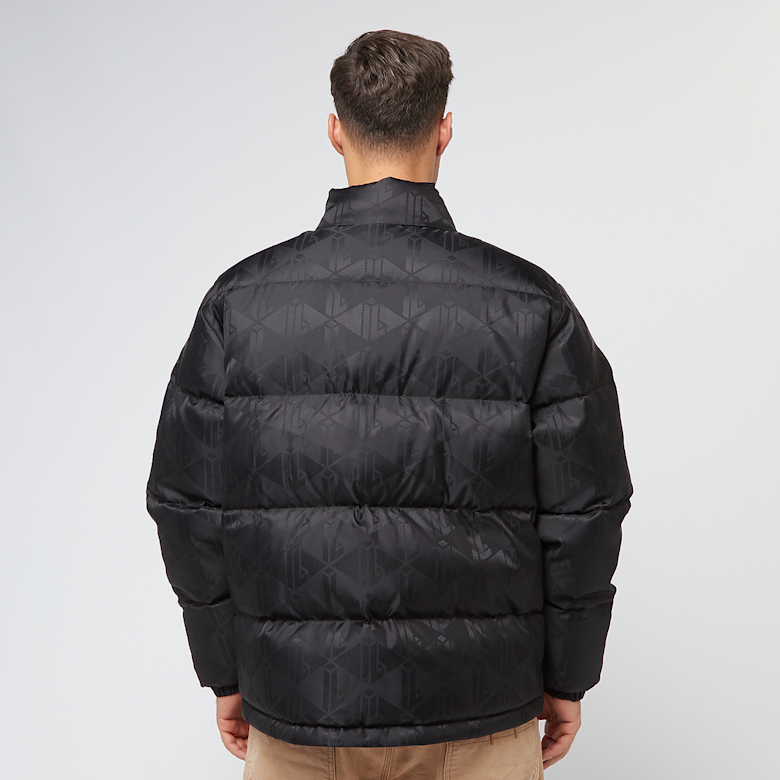 LACOSTE Giubbotto Logato Jaquard Monogram Senza Cappuccio Nero