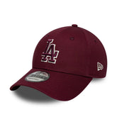 NEW ERA CAP 9FORTY LA Dodgers MLB Team Outline Rosso Scuro